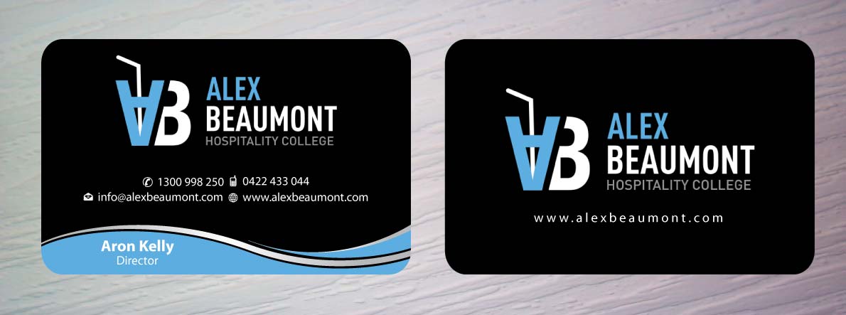 Visitenkarten-Design von Sbss für Alex Beaumont Hospitality College | Design #1337691