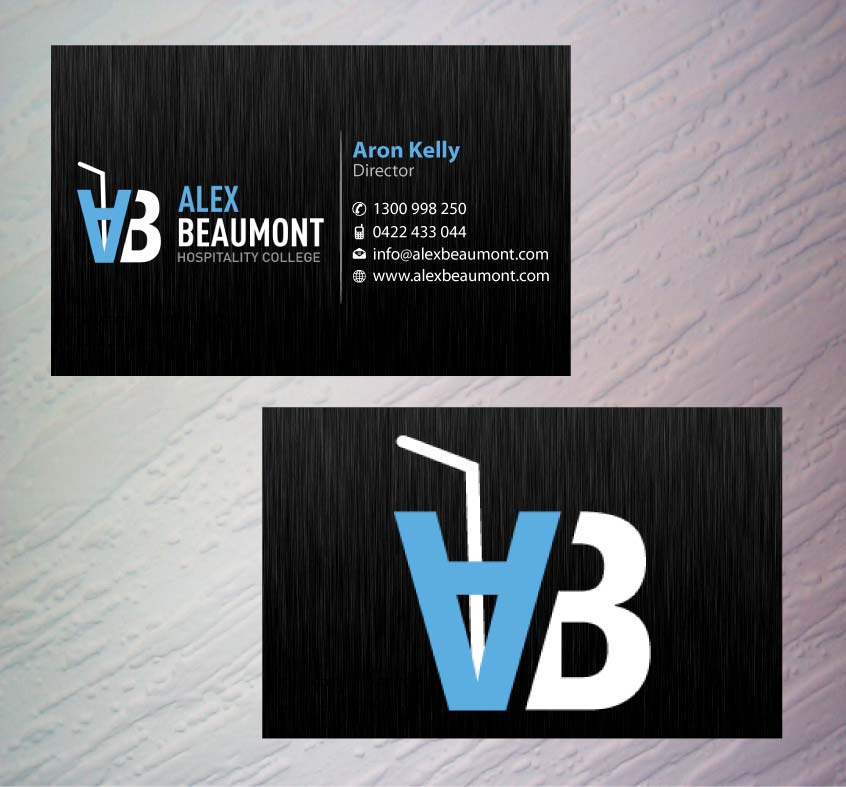 Business Card Design by Sbss for Alex Beaumont Hospitality College | Design #1337693