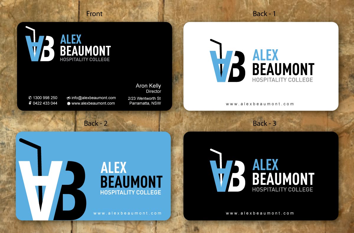Visitenkarten-Design von Sbss für Alex Beaumont Hospitality College | Design #1338996