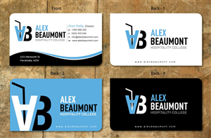 Visitenkarten-Design von Sbss für Alex Beaumont Hospitality College | Design: #1339012