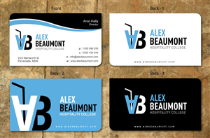 Visitenkarten-Design von Sbss für Alex Beaumont Hospitality College | Design: #1339021