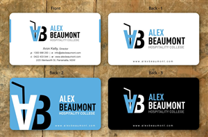 Business Card Design by Sbss for Alex Beaumont Hospitality College | Design: #1339030