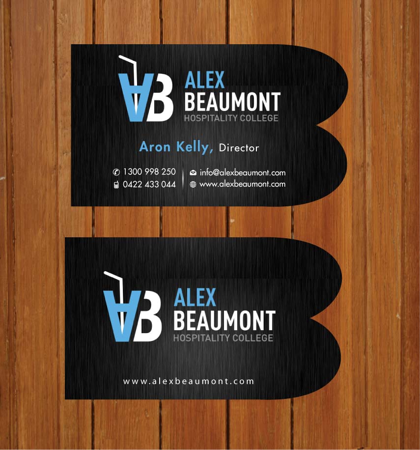 Business Card Design by Sbss for Alex Beaumont Hospitality College | Design #1339032