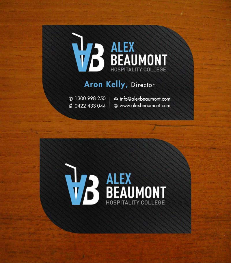 Visitenkarten-Design von Sbss für Alex Beaumont Hospitality College | Design #1339036
