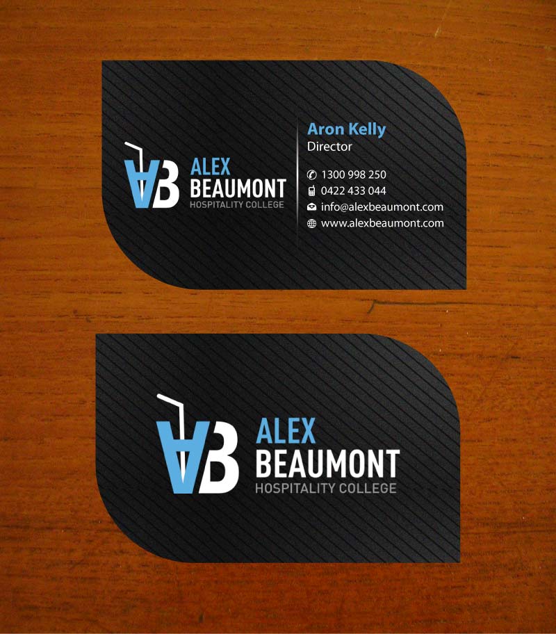 Business Card Design by Sbss for Alex Beaumont Hospitality College | Design #1339037