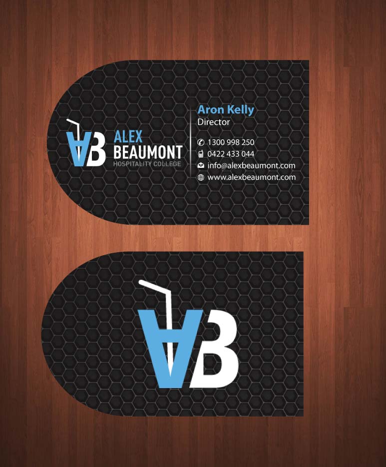 Business Card Design by Sbss for Alex Beaumont Hospitality College | Design #1339038