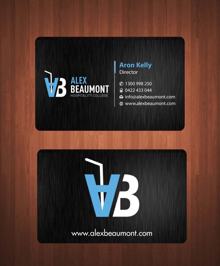 Business Card Design by Sbss for Alex Beaumont Hospitality College | Design #1339041