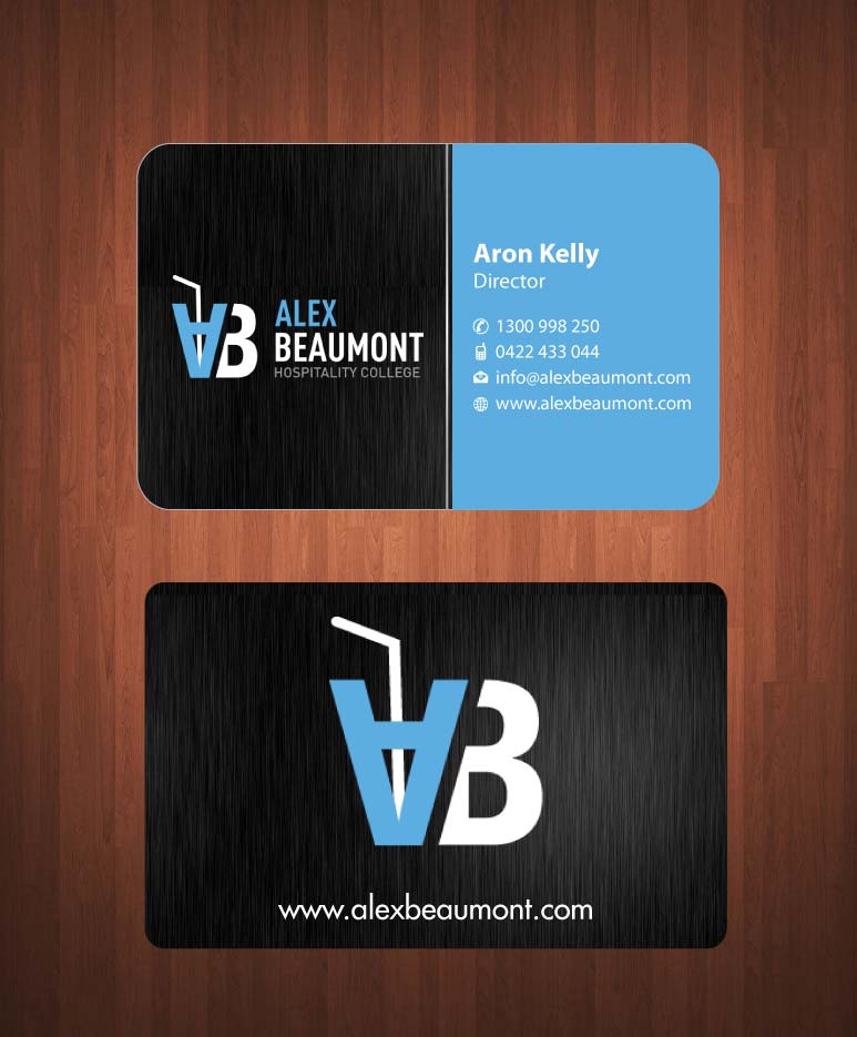 Business Card Design by Sbss for Alex Beaumont Hospitality College | Design #1339043