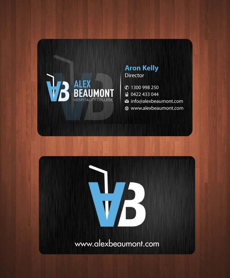 Business Card Design by Sbss for Alex Beaumont Hospitality College | Design #1339046