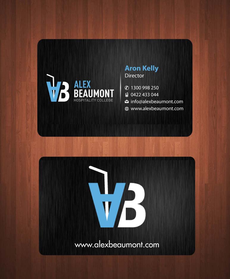 Business Card Design by Sbss for Alex Beaumont Hospitality College | Design #1339047