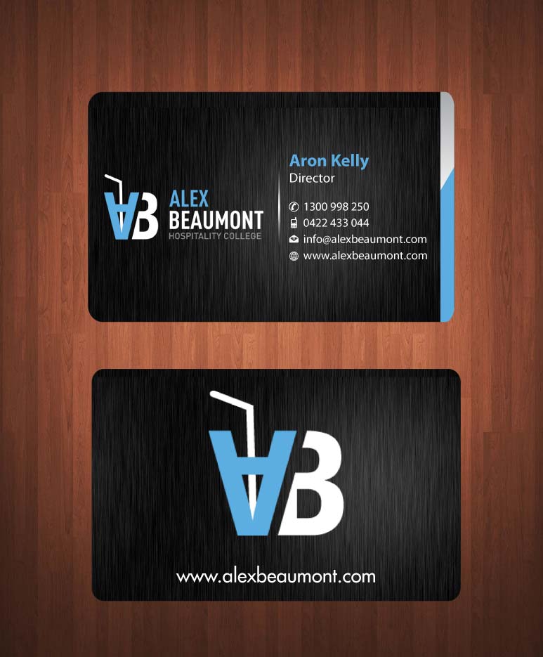 Business Card Design by Sbss for Alex Beaumont Hospitality College | Design #1339048