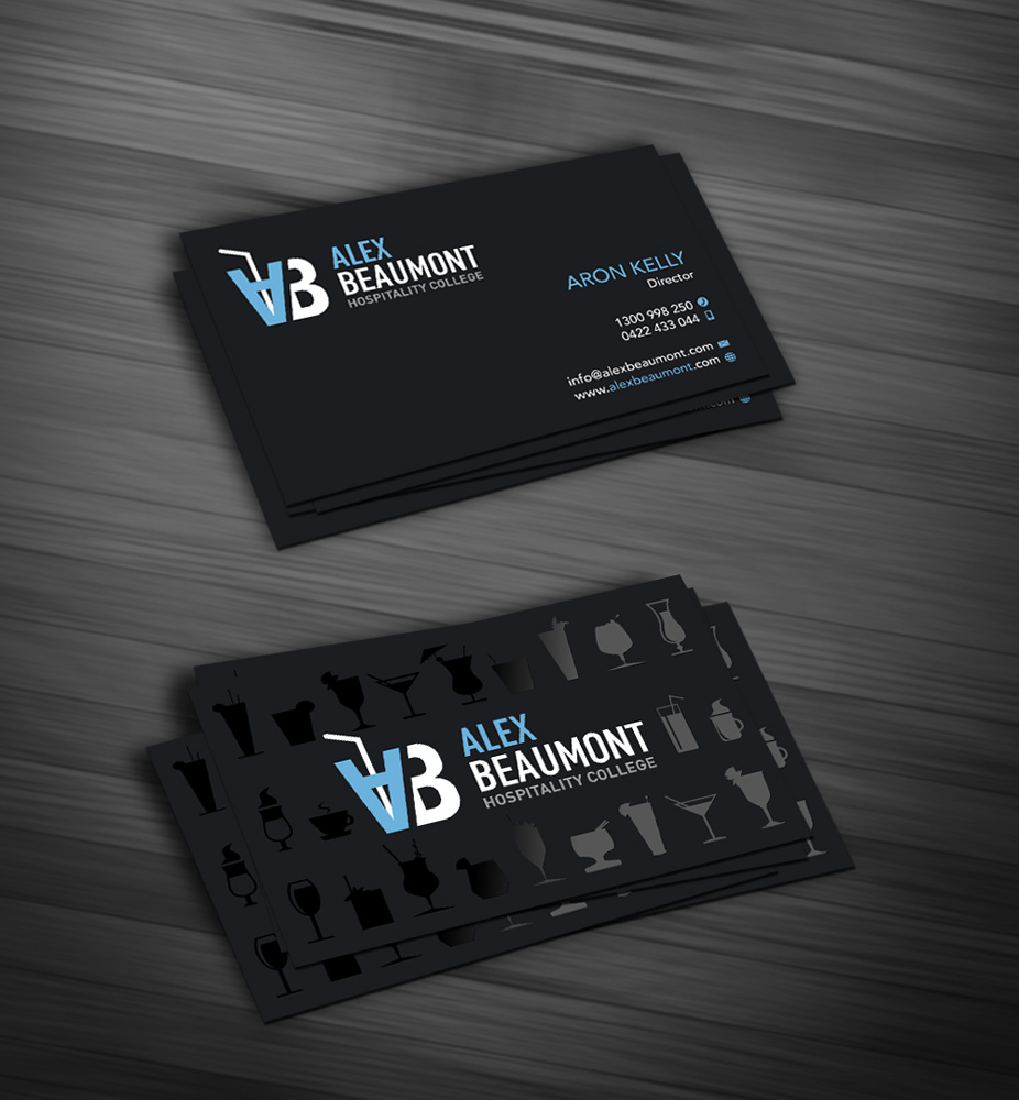 Visitenkarten-Design von Atvento Graphics für Alex Beaumont Hospitality College | Design #1357458