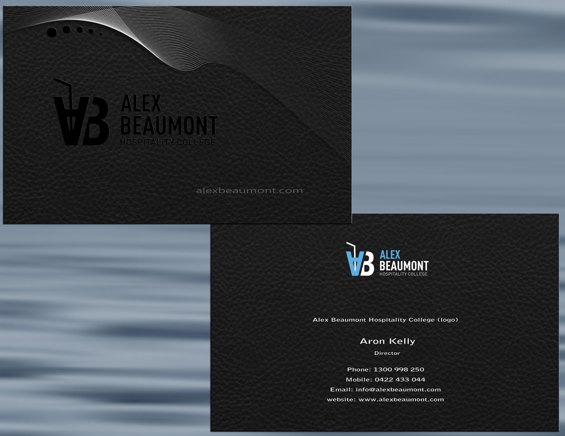 Diseño de Tarjeta de Presentación por tarokun para Alex Beaumont Hospitality College | Diseño #1376320