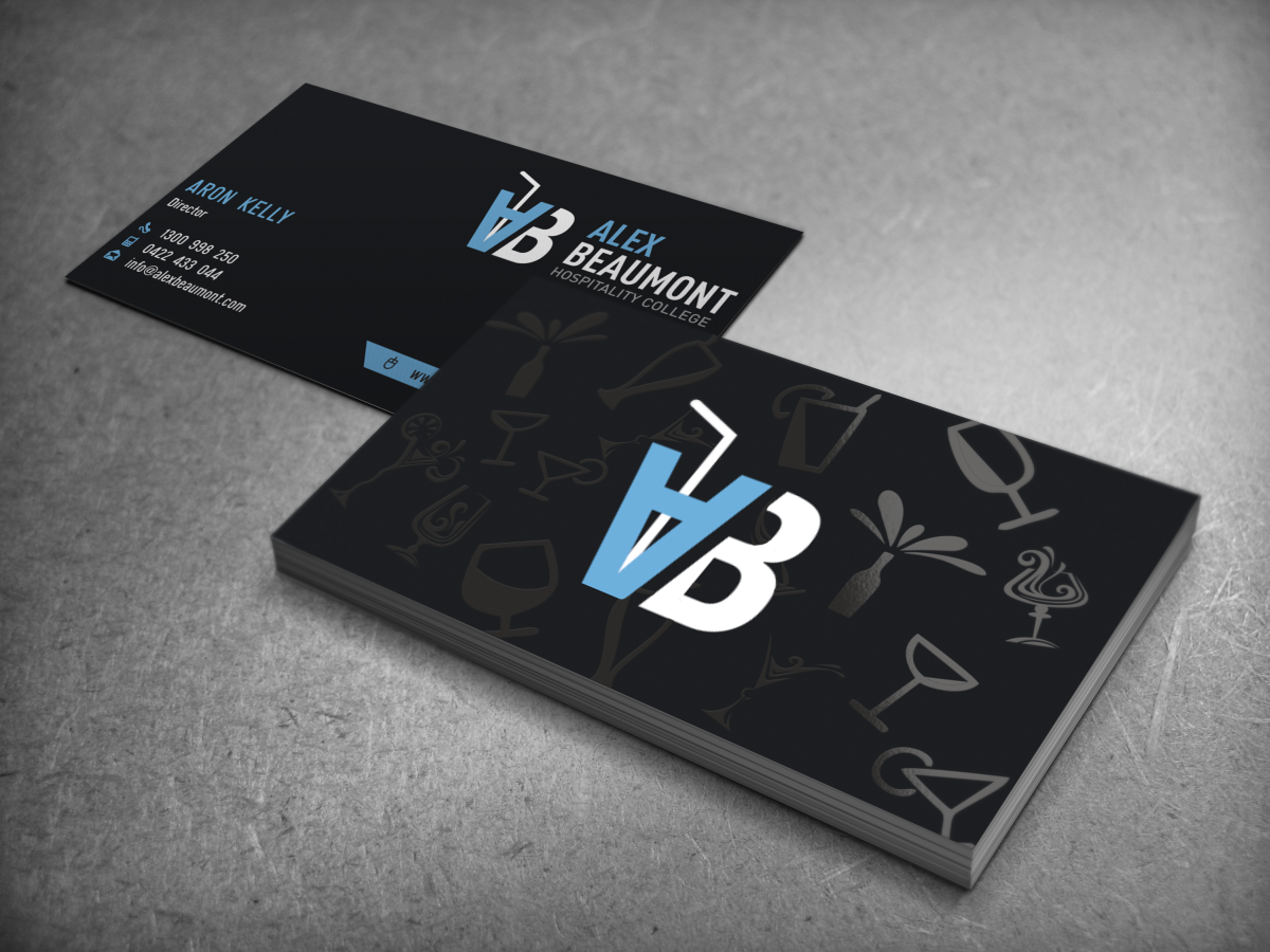 Business Card Design by HYPdesign for Alex Beaumont Hospitality College | Design #1345397