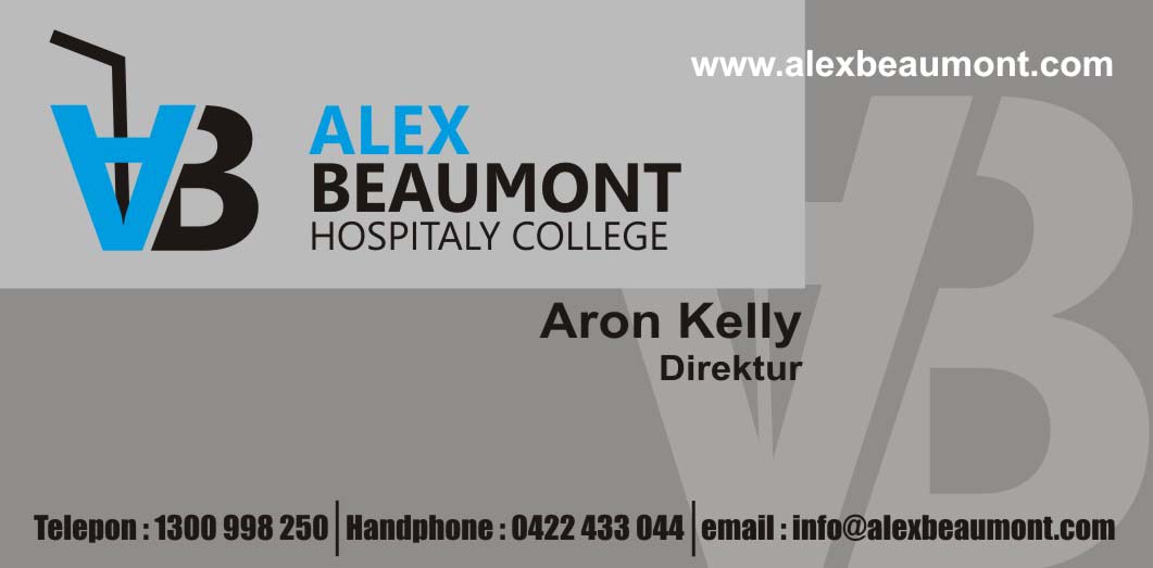 Business Card Design by juddy for Alex Beaumont Hospitality College | Design #1338390