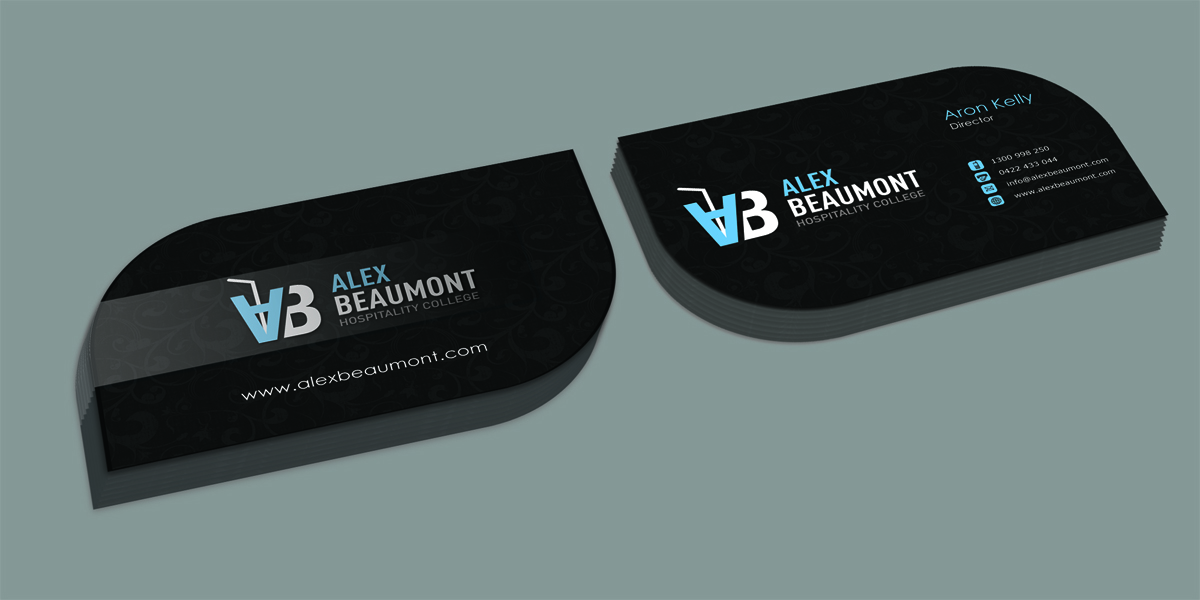 Business Card Design by playwithweb for Alex Beaumont Hospitality College | Design #1690562