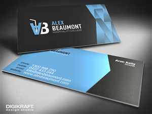 Business Card Design by Dhiraj Rao for Alex Beaumont Hospitality College | Design: #1347684