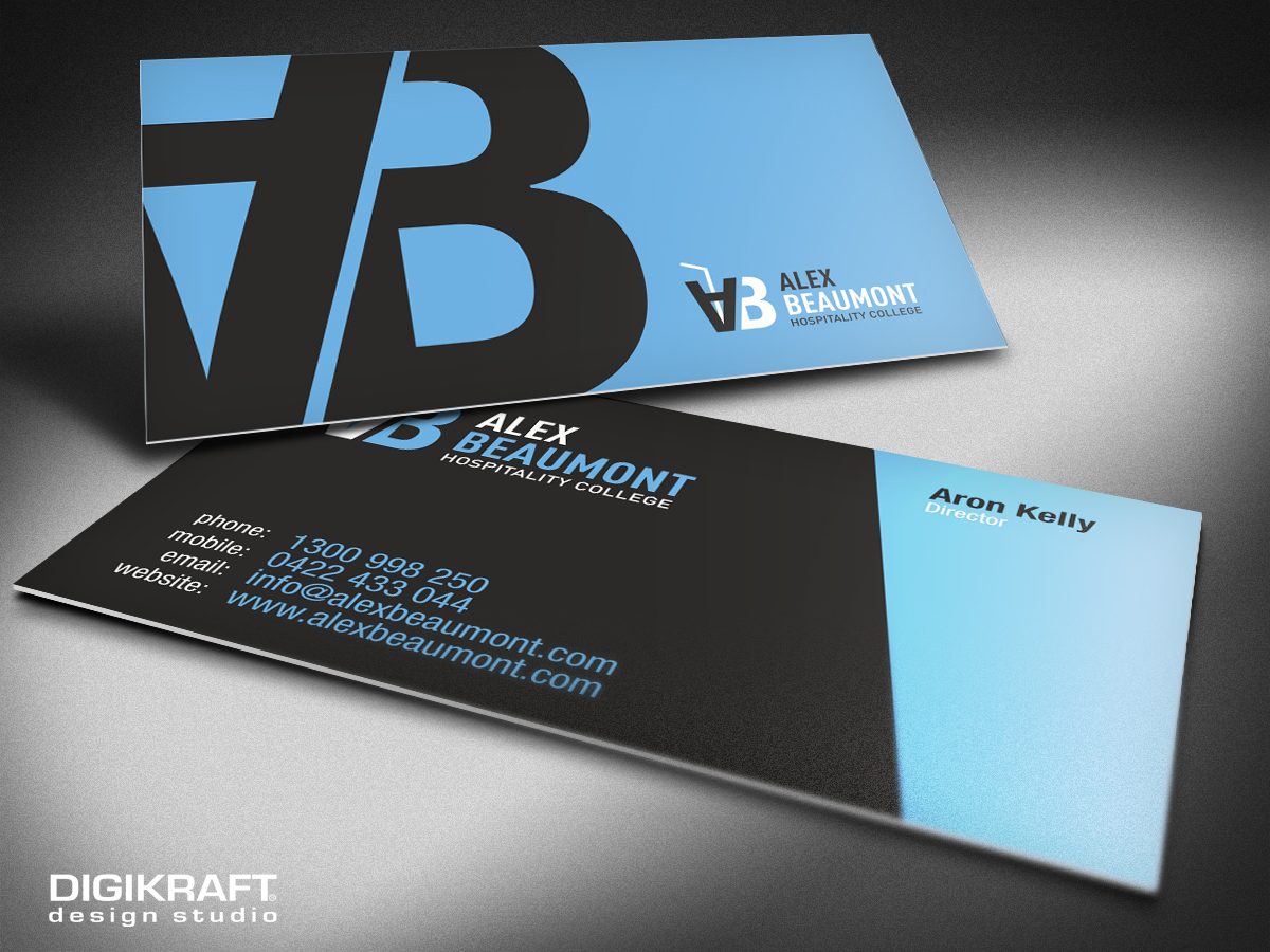 Business Card Design by Dhiraj Rao for Alex Beaumont Hospitality College | Design #1347722