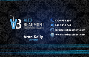 Diseño de Tarjeta de Presentación por Zona44 para Alex Beaumont Hospitality College | Diseño: #1346833