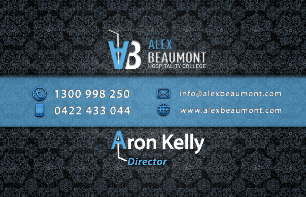 Design de Carte de Visite par Zona44 pour Alex Beaumont Hospitality College | Design #1346843