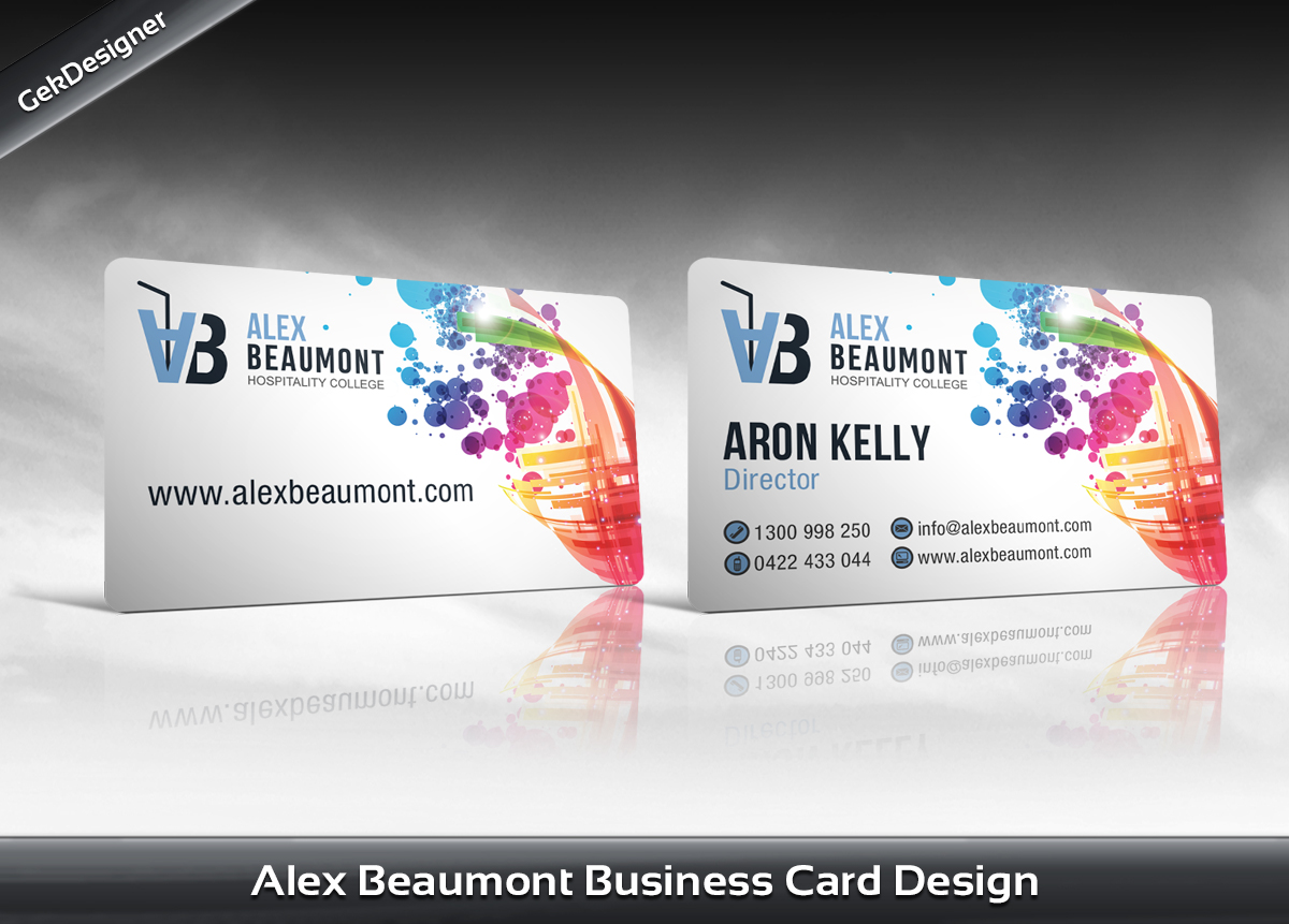 Diseño de Tarjeta de Presentación por gekgrfx para Alex Beaumont Hospitality College | Diseño #1373538