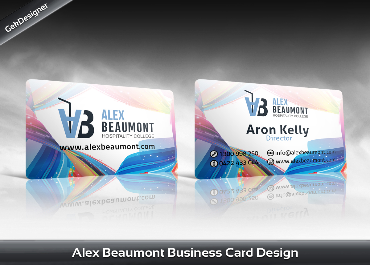 Diseño de Tarjeta de Presentación por gekgrfx para Alex Beaumont Hospitality College | Diseño #1374187