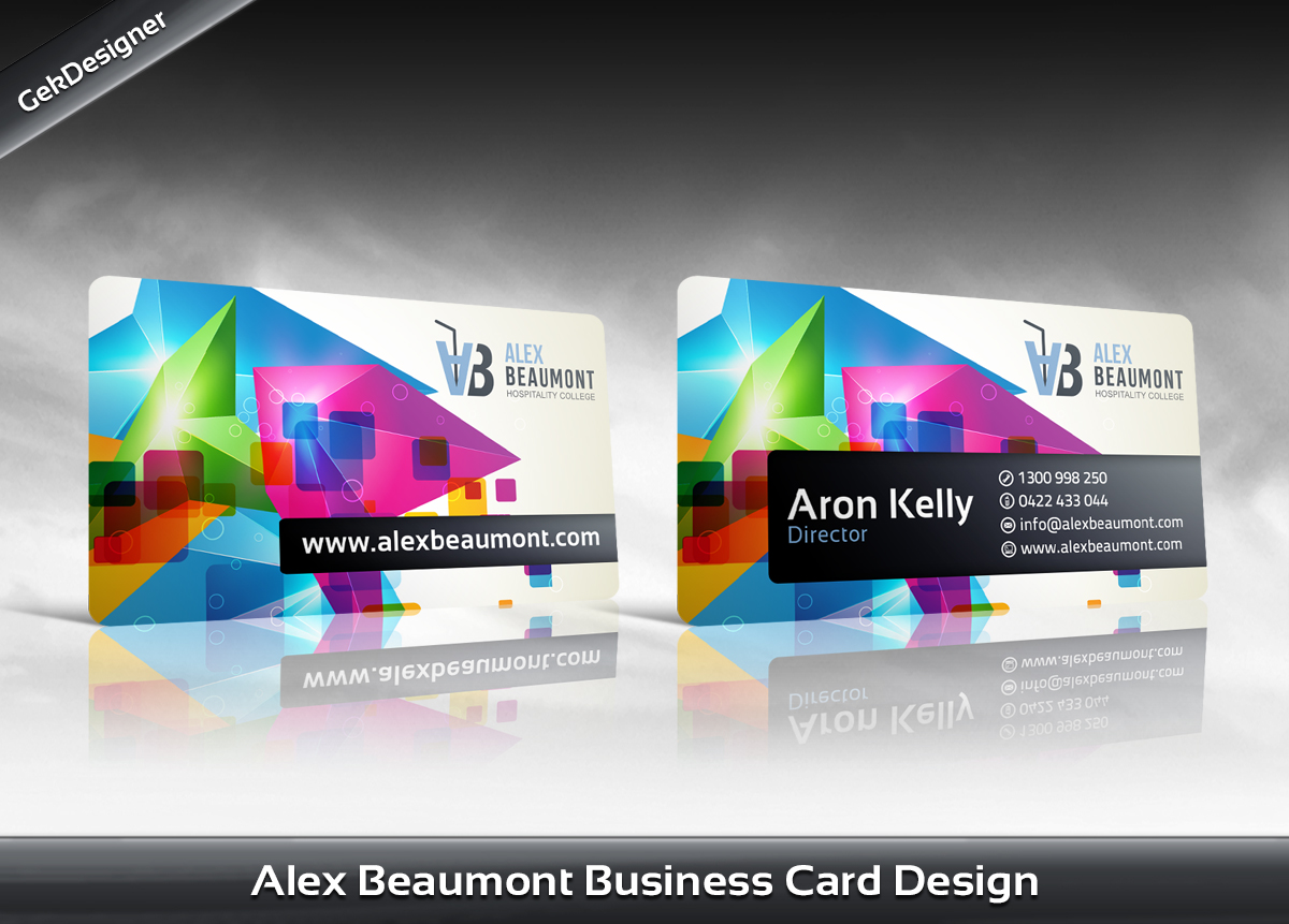 Diseño de Tarjeta de Presentación por gekgrfx para Alex Beaumont Hospitality College | Diseño #1374193