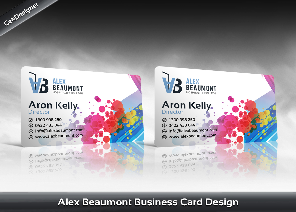 Diseño de Tarjeta de Presentación por gekgrfx para Alex Beaumont Hospitality College | Diseño #1374196