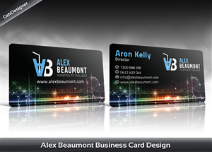 Business Card Design by gekgrfx for Alex Beaumont Hospitality College | Design: #1403665