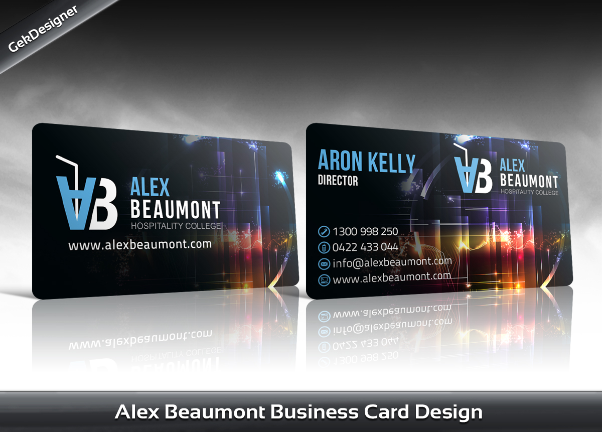 Diseño de Tarjeta de Presentación por gekgrfx para Alex Beaumont Hospitality College | Diseño #1403737