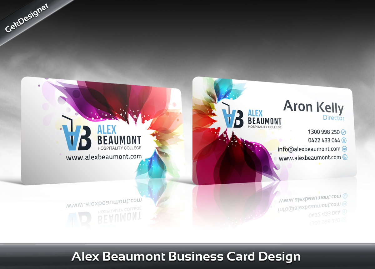Diseño de Tarjeta de Presentación por gekgrfx para Alex Beaumont Hospitality College | Diseño #1403796