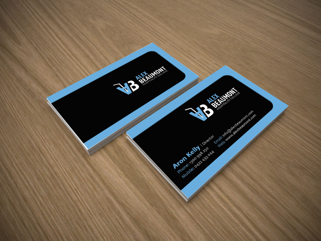 Visitenkarten-Design von farani für Alex Beaumont Hospitality College | Design #1356837
