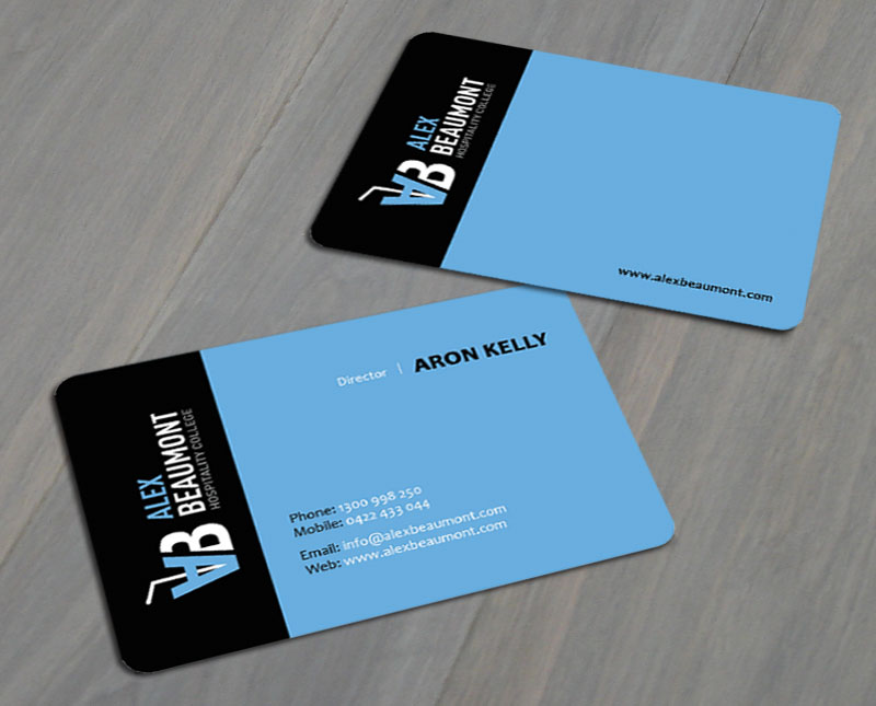 Business Card Design by farani for Alex Beaumont Hospitality College | Design #1356857