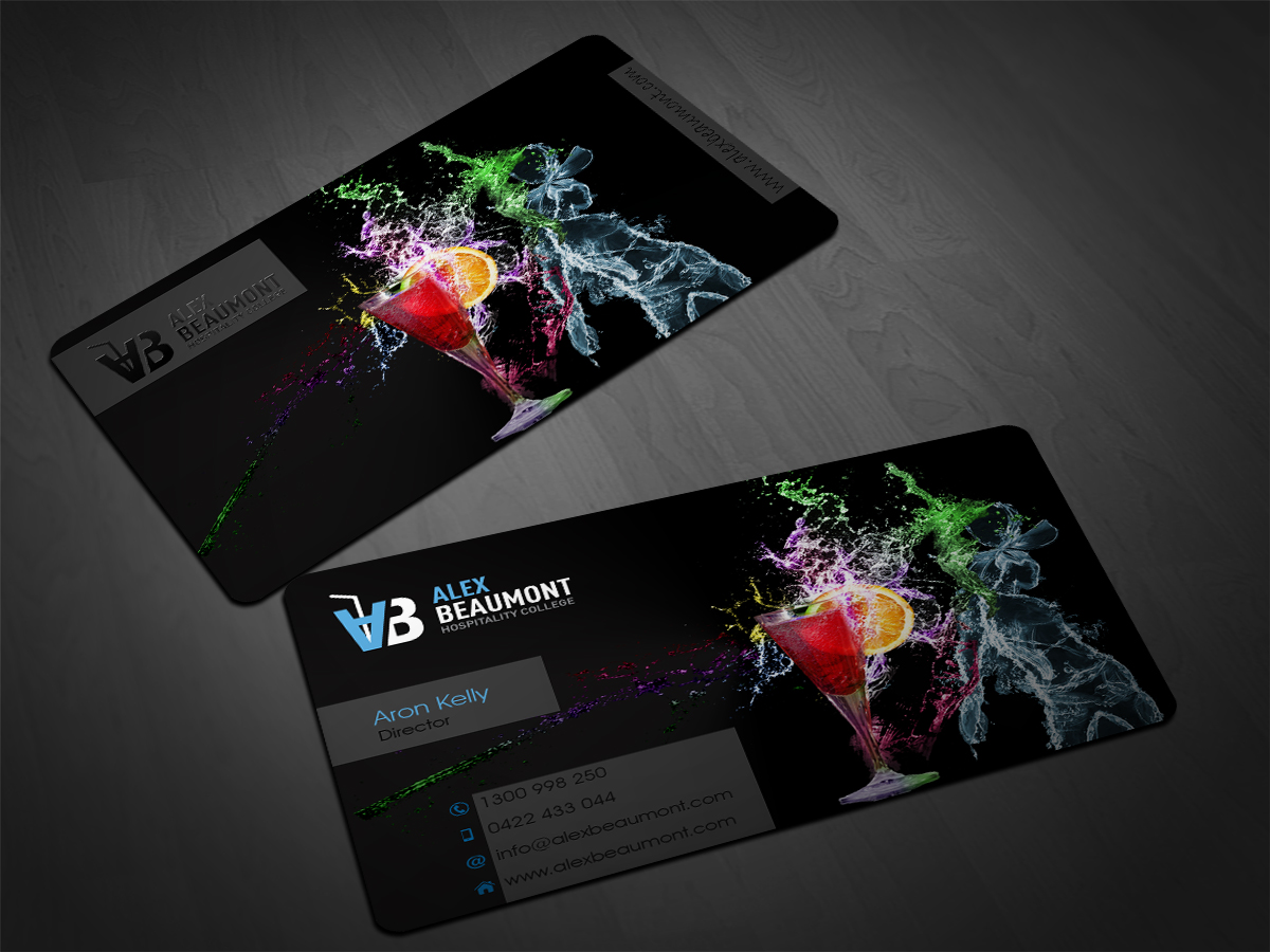 Diseño de Tarjeta de Presentación por Scorpius design para Alex Beaumont Hospitality College | Diseño #1397525