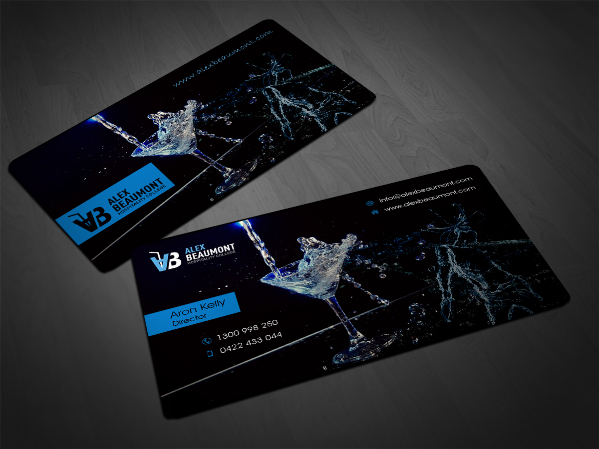 Diseño de Tarjeta de Presentación por Scorpius design para Alex Beaumont Hospitality College | Diseño #1402111