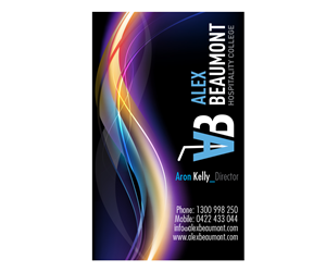 Business Card Design by above for Alex Beaumont Hospitality College | Design: #1363535