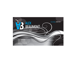 Business Card Design by above for Alex Beaumont Hospitality College | Design: #1370706