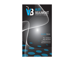 Business Card Design by above for Alex Beaumont Hospitality College | Design: #1370712