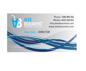 Diseño de Tarjeta de Presentación por above para Alex Beaumont Hospitality College | Diseño: #1374650