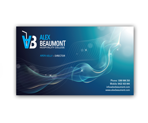 Diseño de Tarjeta de Presentación por above para Alex Beaumont Hospitality College | Diseño: #1389930