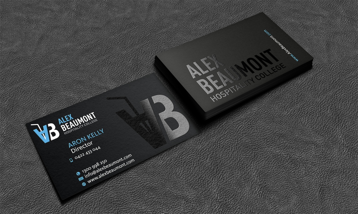 Diseño de Tarjeta de Presentación por shazigns para Alex Beaumont Hospitality College | Diseño #1673271