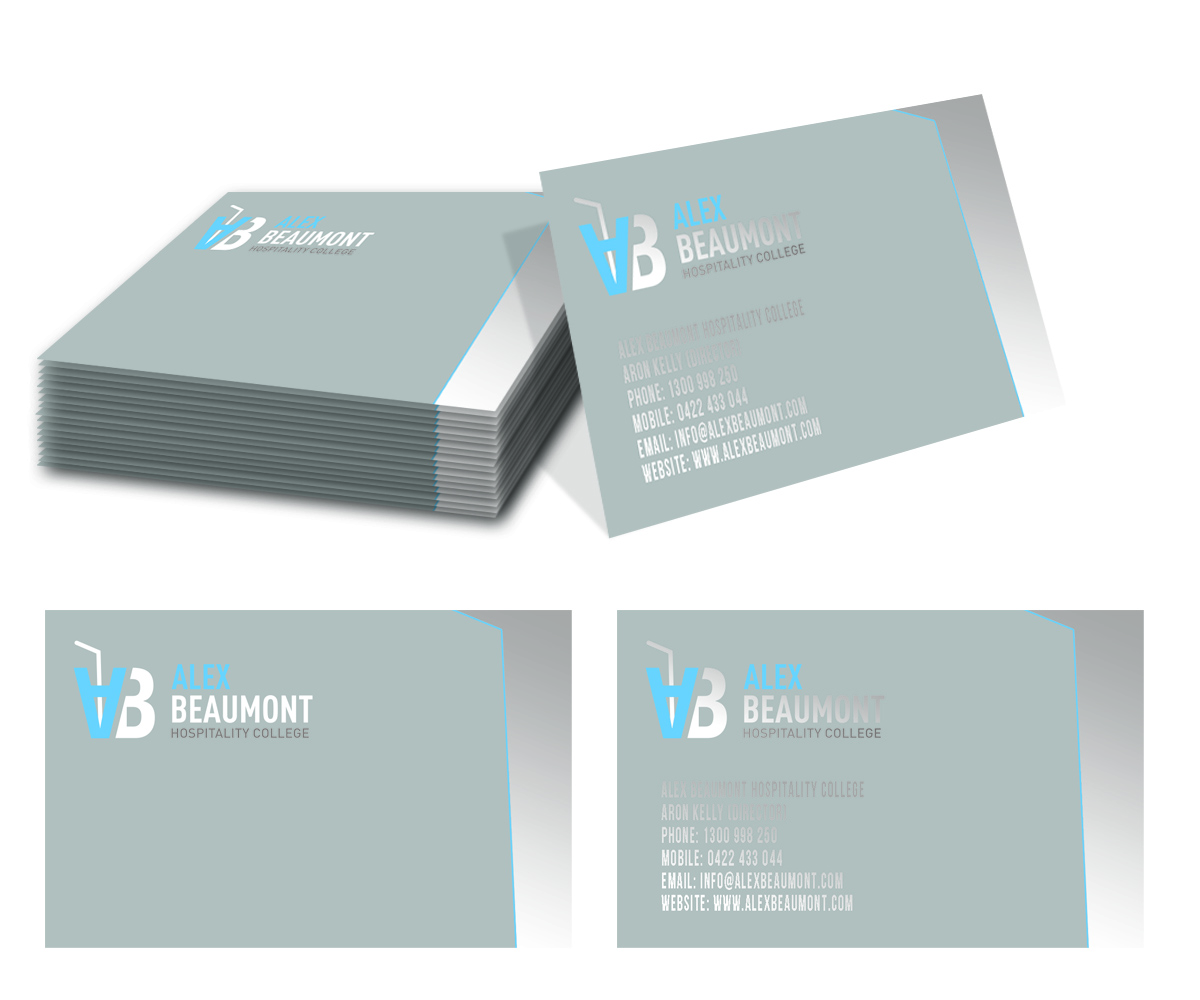 Business Card Design by 3055 Designs for Alex Beaumont Hospitality College | Design #1337094