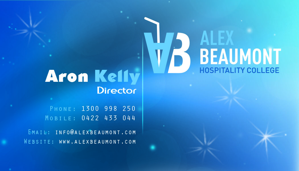 Business Card Design by FathDesign for Alex Beaumont Hospitality College | Design #1337311