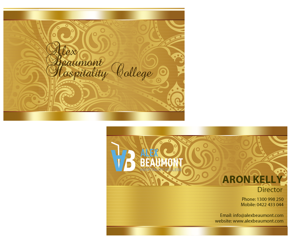 Design de Carte de Visite par russyiddin pour Alex Beaumont Hospitality College | Design #1369181