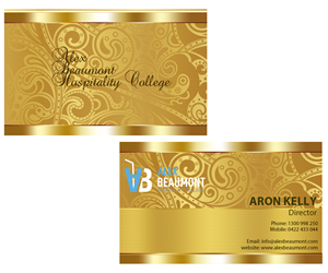 Business Card Design by russyiddin for Alex Beaumont Hospitality College | Design: #1369181