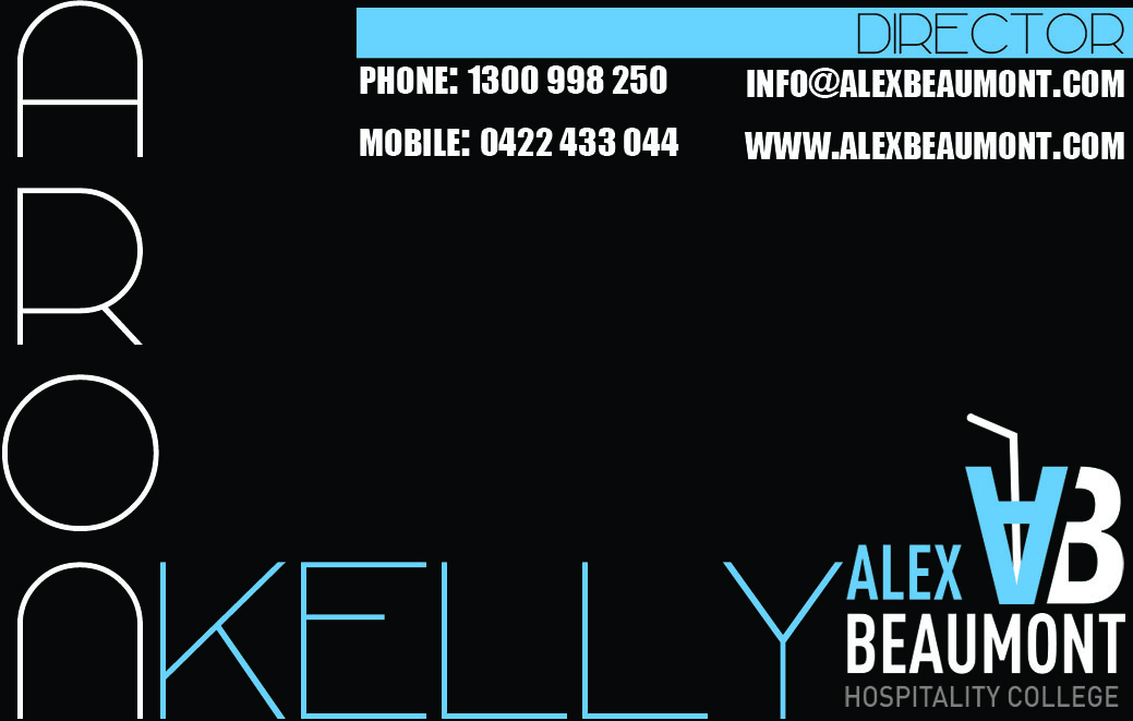 Diseño de Tarjeta de Presentación por Brent para Alex Beaumont Hospitality College | Diseño #1356025