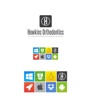 Diseño de Logo por art by SUGU para Hawkins Orthodontics | Diseño: #4780080