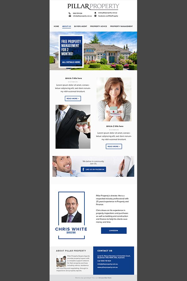 Newsletter Design by www.cornelpetre.com for this project | Design #4720794