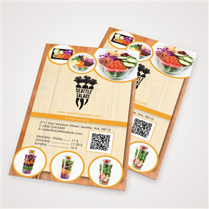 Menu Design by HYPdesign for Seattle Salads | Design: #1336928