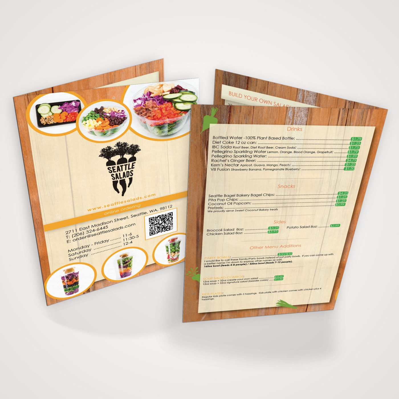Menu Design by HYPdesign for Seattle Salads | Design #1336931